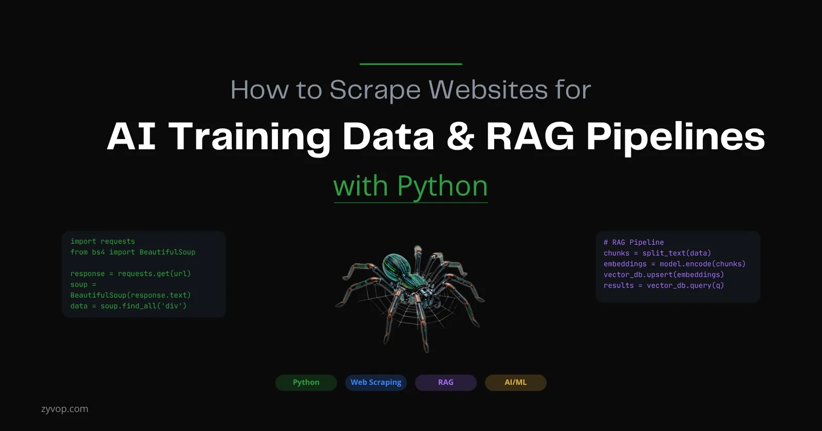 How to Scrape Websites for AI Training Data & RAG Pipelines with Python