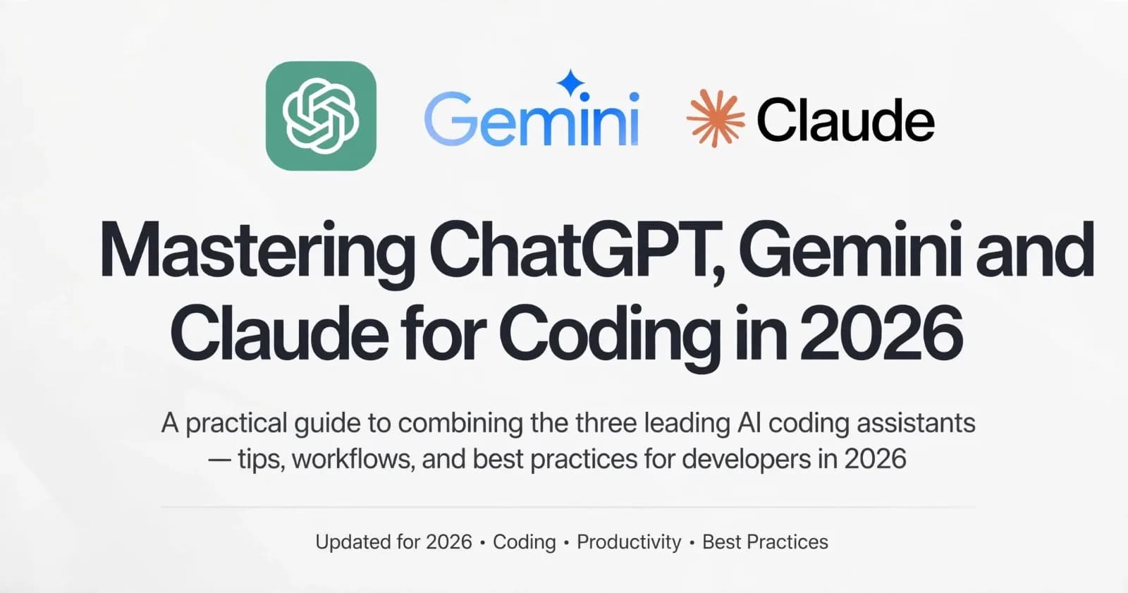 Mastering ChatGPT, Gemini and Claude for Coding in 2026